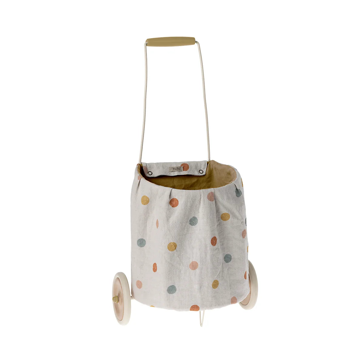 Bunte gepunktete Kindereinkaufswagen in Gelb, Modell Multi Dots Yellow