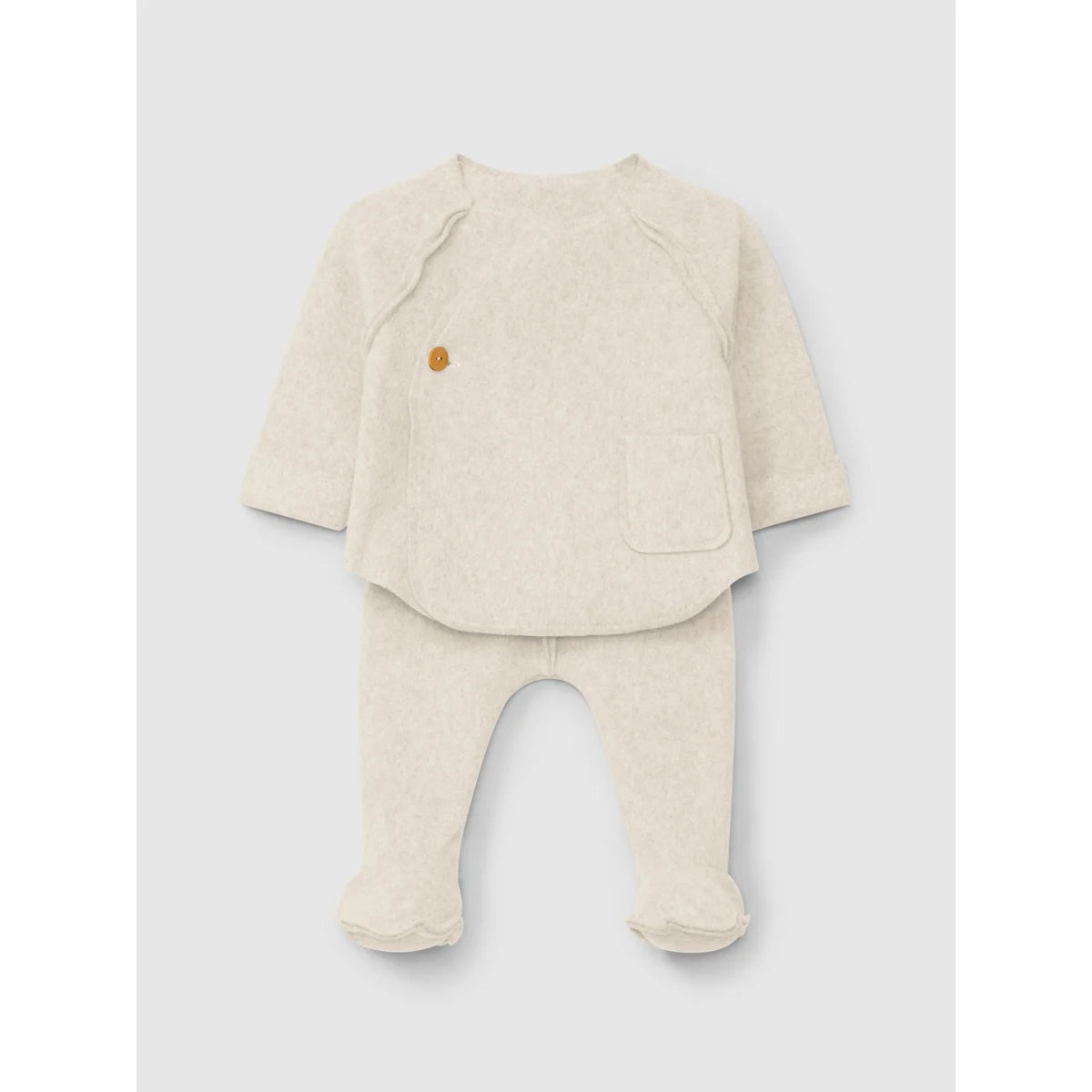 snug Two-piece Fleece Set in Sand