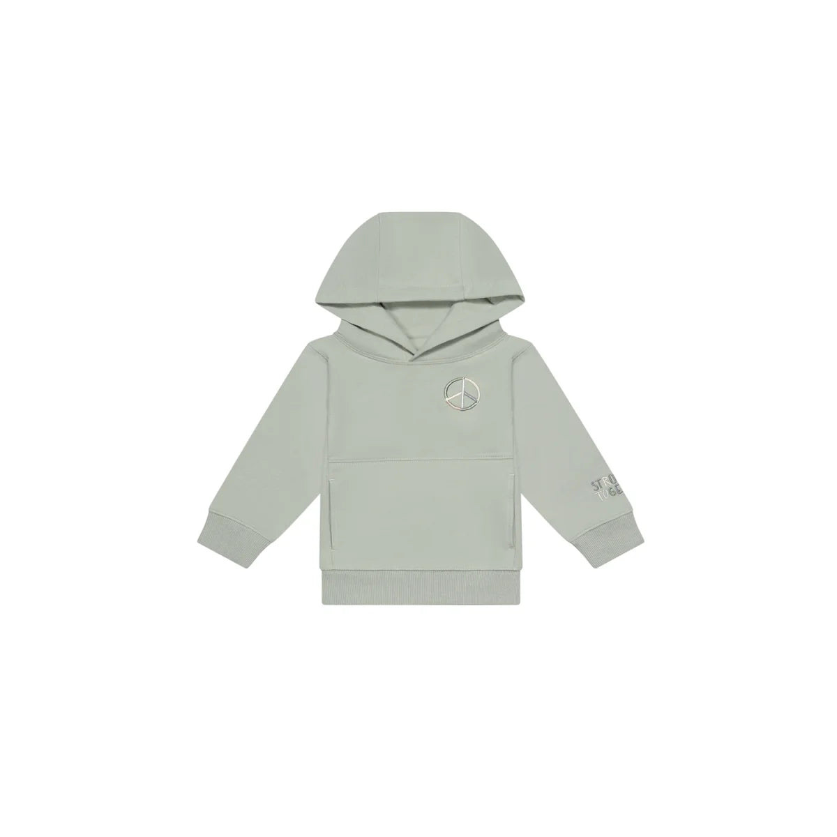 Hellgrüner Unisex Oversized Hoodie mit Peace-Symbol-Grafik