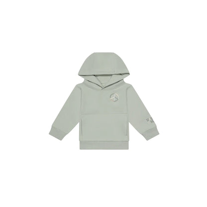 Hellgrüner Unisex Oversized Hoodie mit Peace-Symbol-Grafik