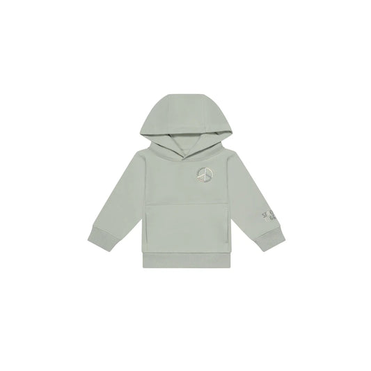 Hellgrüner Unisex Oversized Hoodie mit Peace-Symbol-Grafik