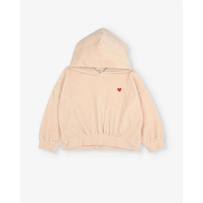 Búho Velvet Hoodie Cream Pink