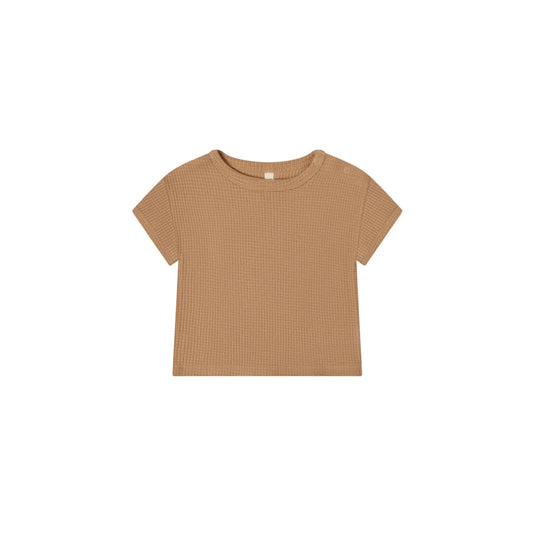organic zoo Waffle Boxy T-Shirt in Claypot