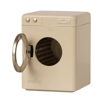 Beige Wäschetrockner mit offener runder Tür, Modell Waschmaschine