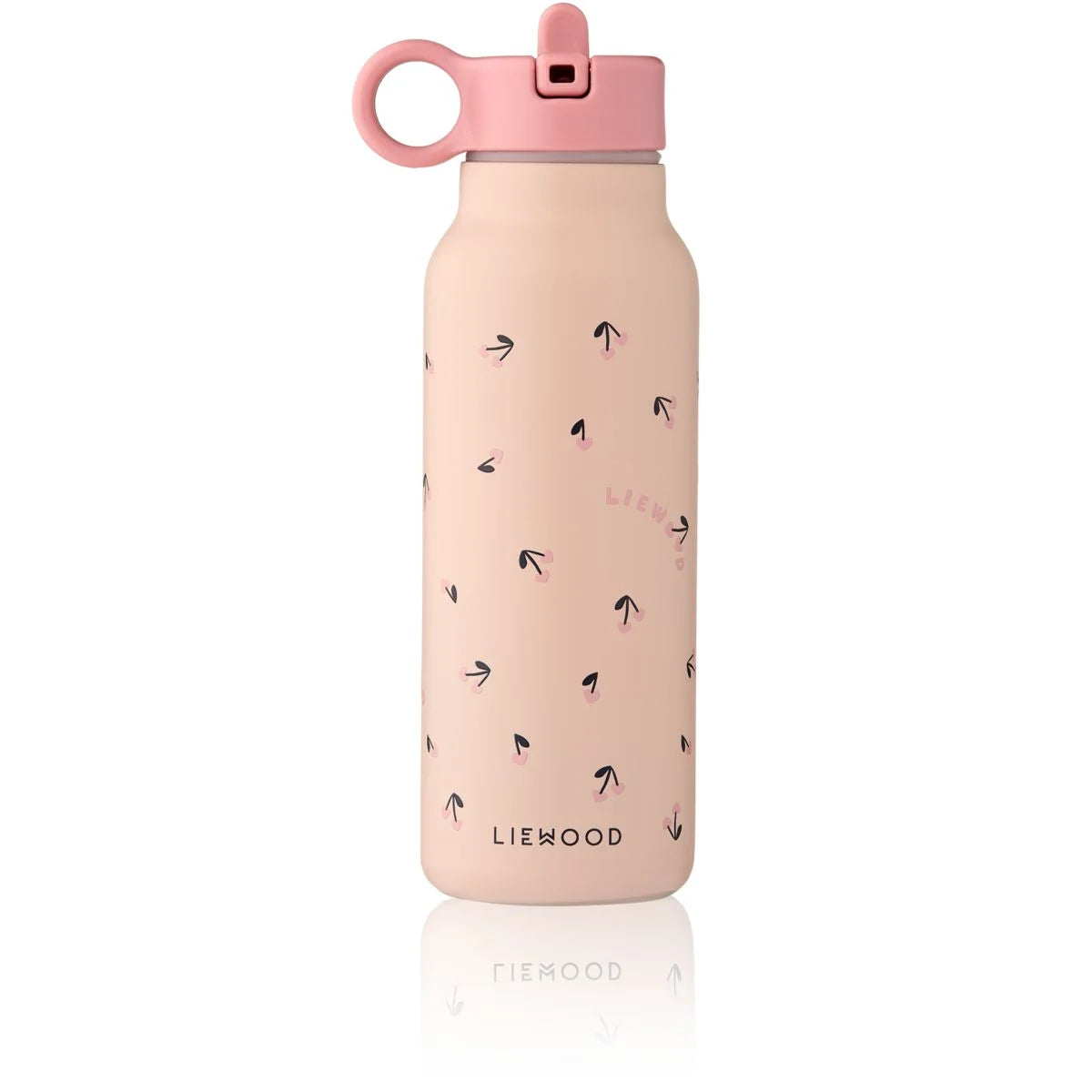 Rosa Wasserflasche Falk 350 ml Mini Cherry Heart Rosey mit passendem Deckel