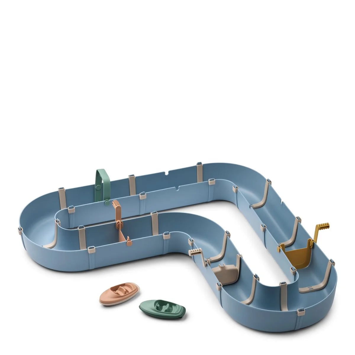 Wasserstrassen-Set Cassian mit bunten Booten, Beach Blue Multi Mix