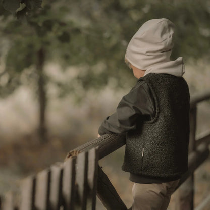 FRICKZACK Weste Teddy Boucle in Dark Green