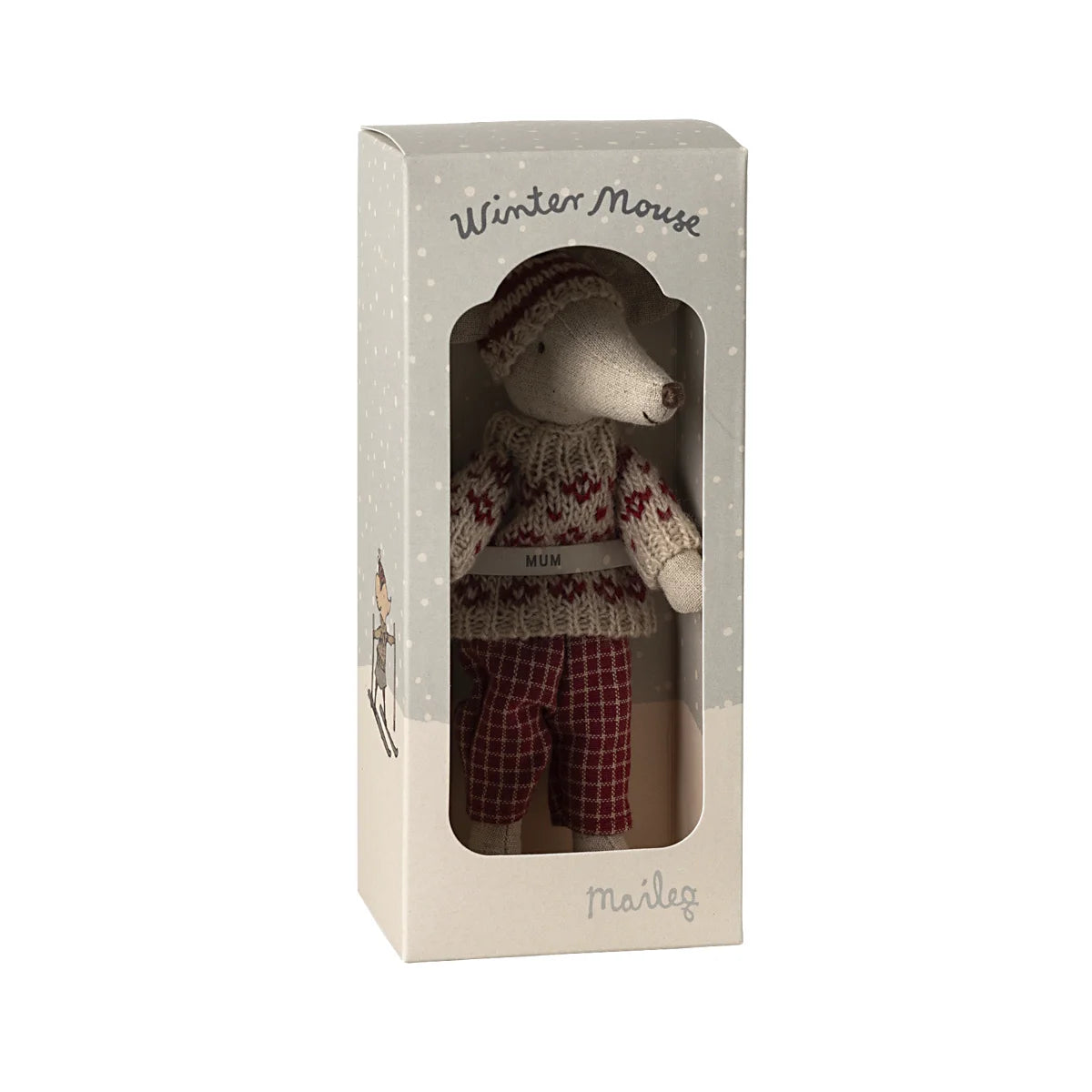Maileg Wintermaus mit Skiset in Box, ideales Winterspielzeug und Geschenkidee