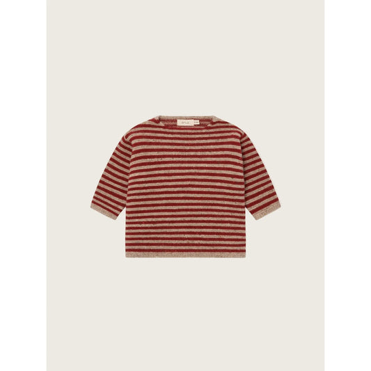 organic zoo Wool Jumper in Paprika Stripes