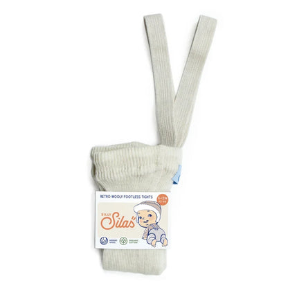 Silly Silas Wooly Footless Strumpfhose mit Träger in Cream Blend